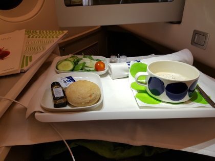 Finnair business starter soup