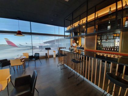 Iberia Premium Lounge Bar with a view