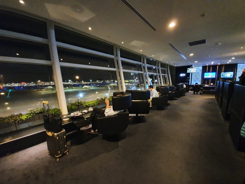 ANA SUITE Lounge Seating Overlooking Taxi Ways