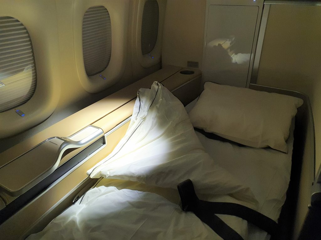 Lufthansa First Class Bedding