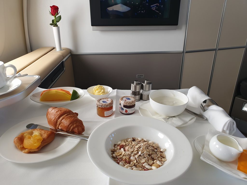 Lufthansa First Class Breakfast Starters