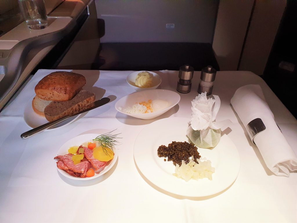 Lufthansa First Class Caviar