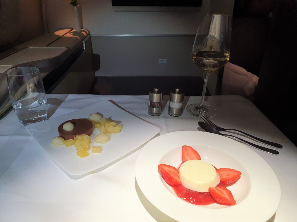 Lufthansa First Class Desserts