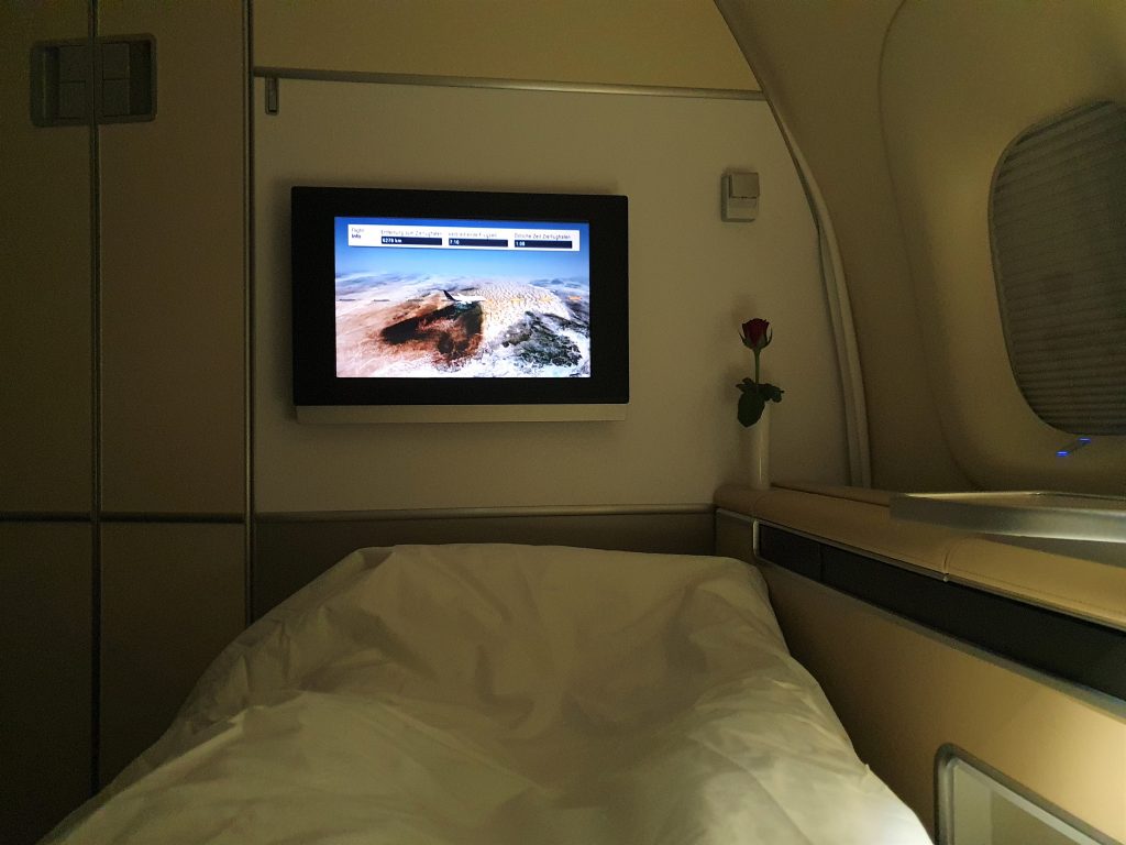 Lufthansa First Class In Bed View