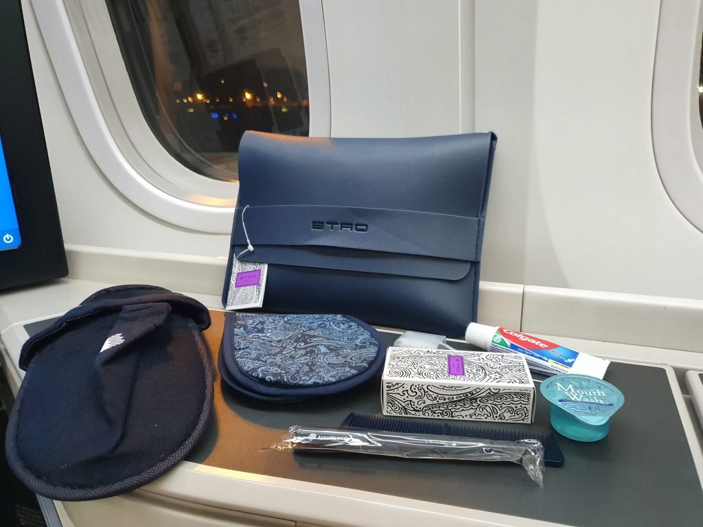 AeroMexico 787 9 Business Class Amenity Kit Contents