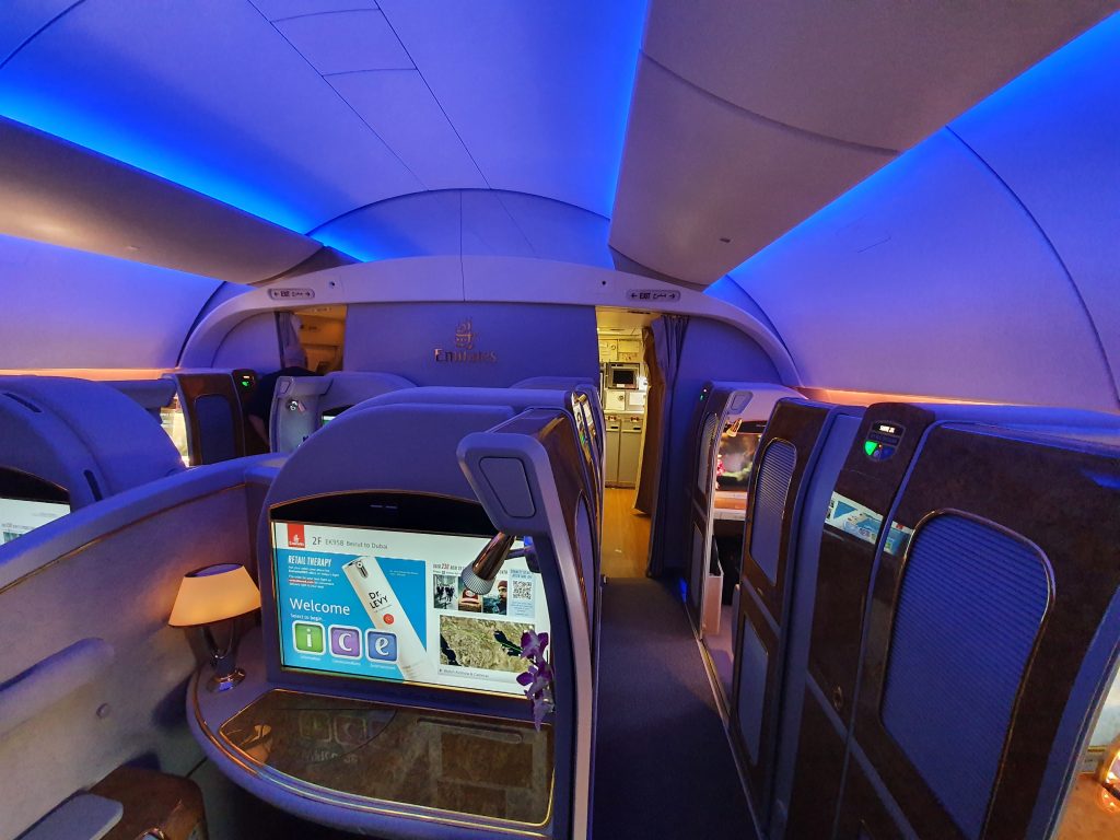 Emirates 777 First Class Mood Lighting