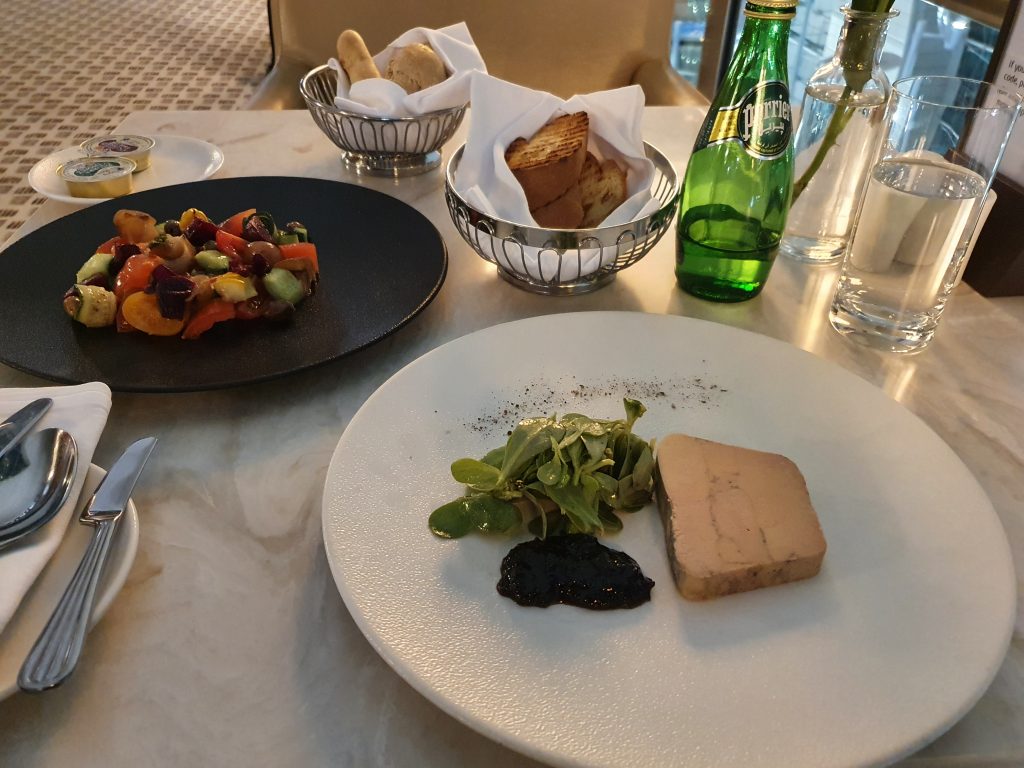 Emirates First Class Lounge Concourse B Dinner Starter