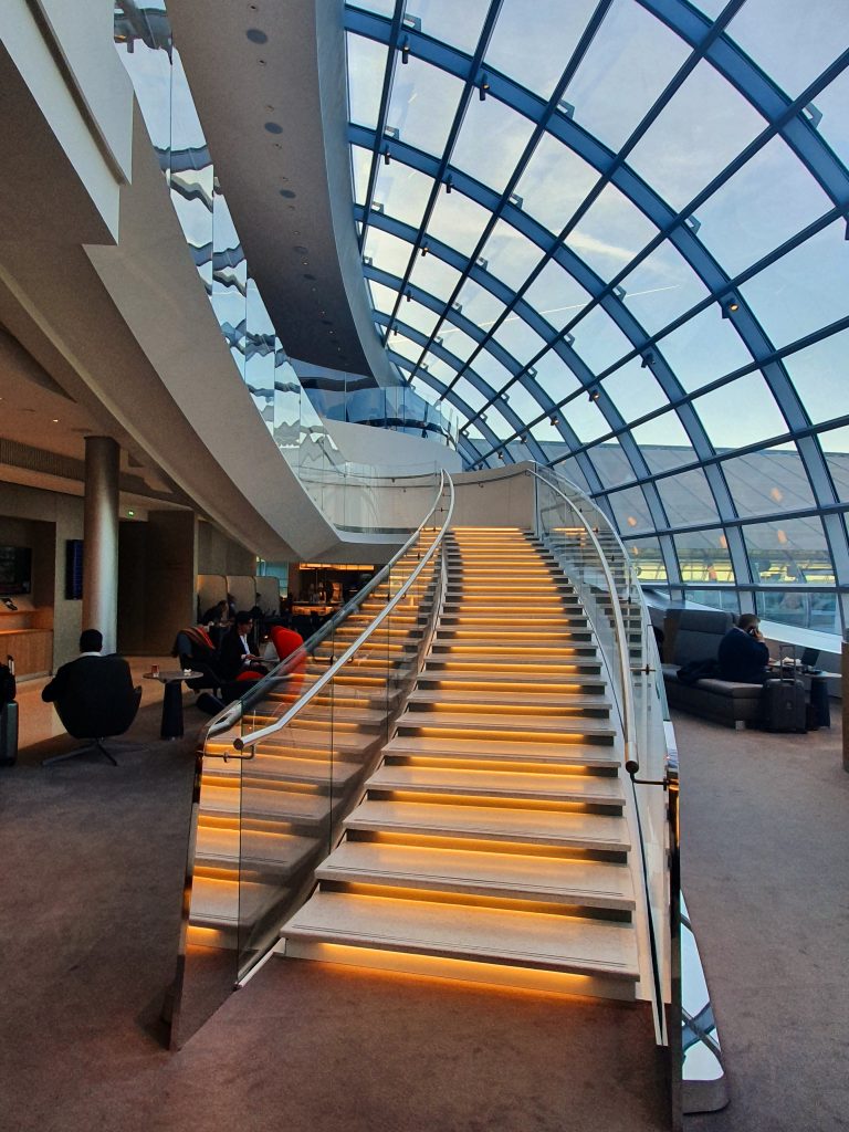 Air France Salone Lounge 2F Stair to Upper Level