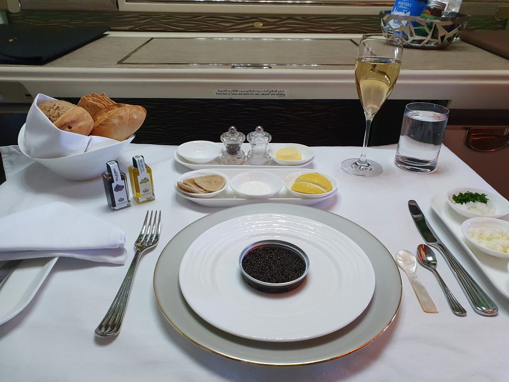 Emirates Change Changer First Class Caviar Service
