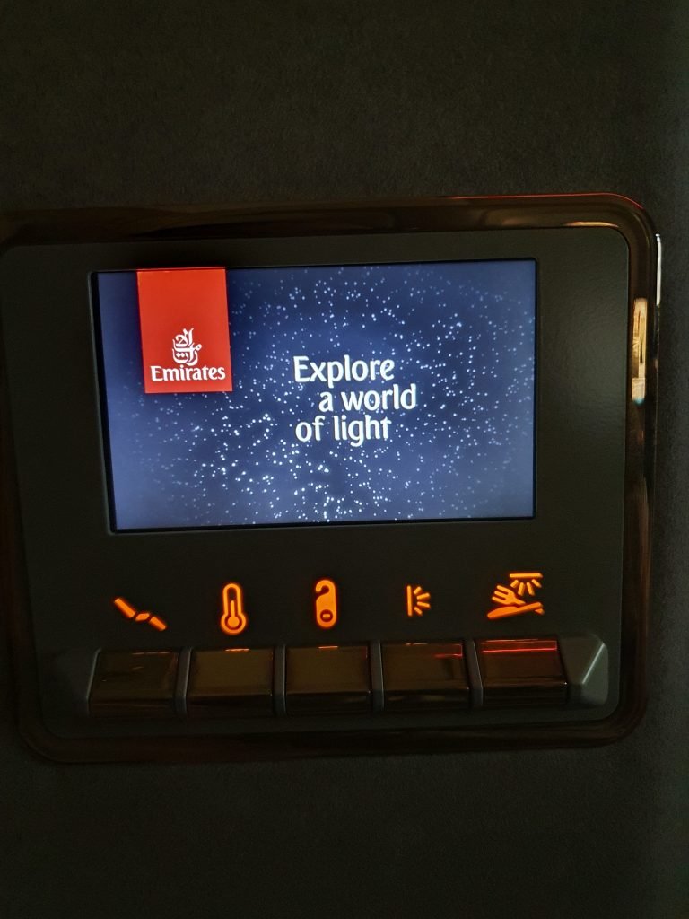 Emirates Change Changer First Suite Lighting Temperature Controls