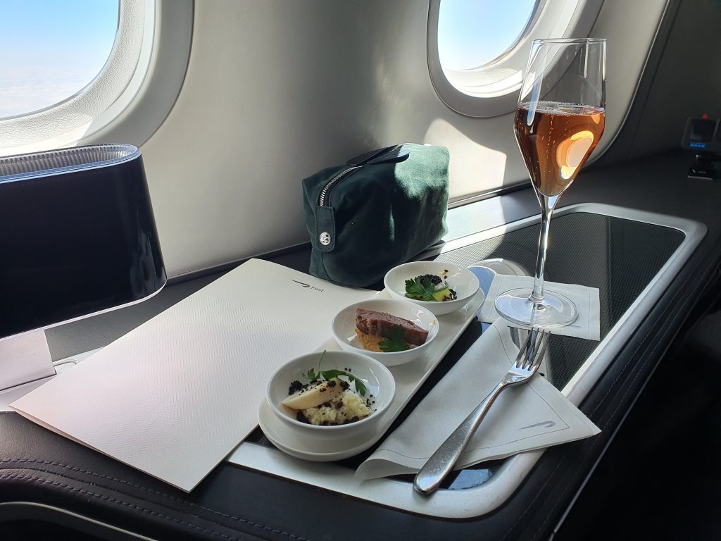 BA 787 First Class Canapes