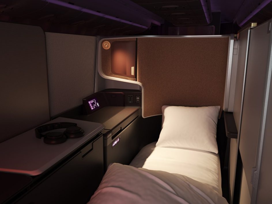 Virgin Atlantic New A330NEO Suites Bed Mode
