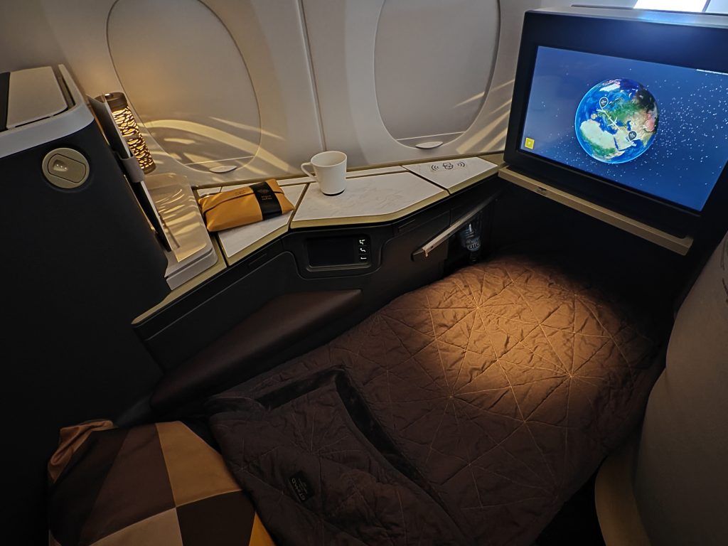 Etihad A350 Business Studio Bed Mode