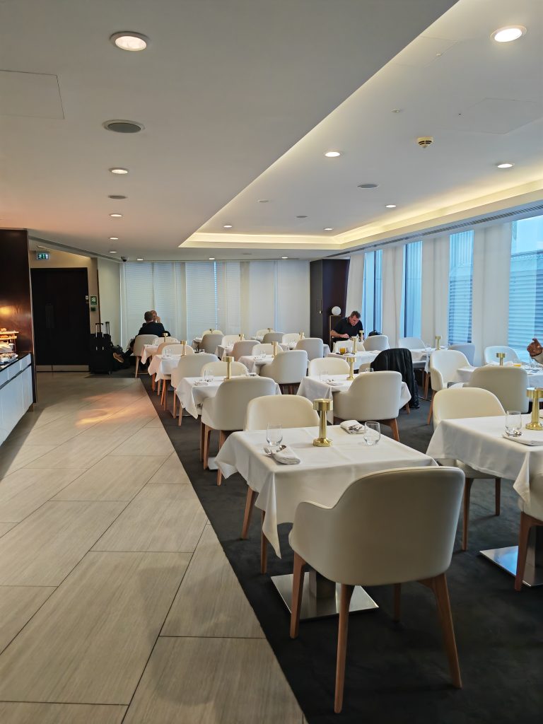 Etihad Business Lounge Heathrow Dining Area
