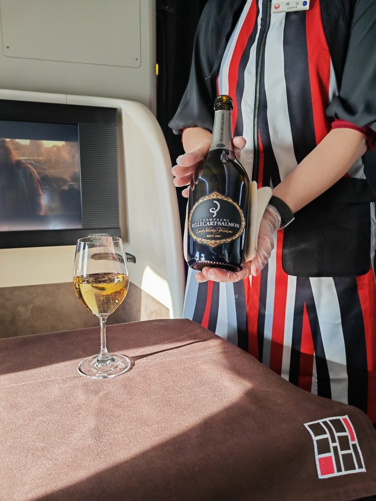 JAL First Class Champagne