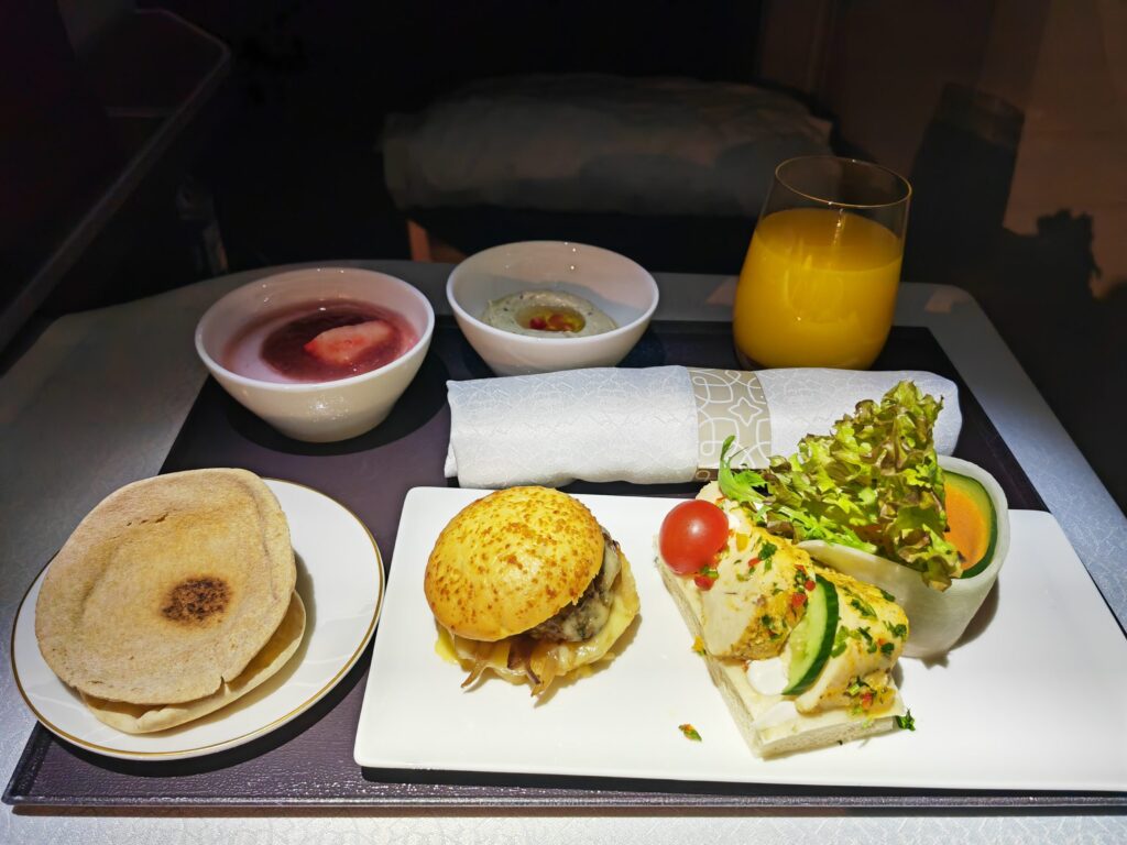 Oman Air Apex Business Late Flight Snack