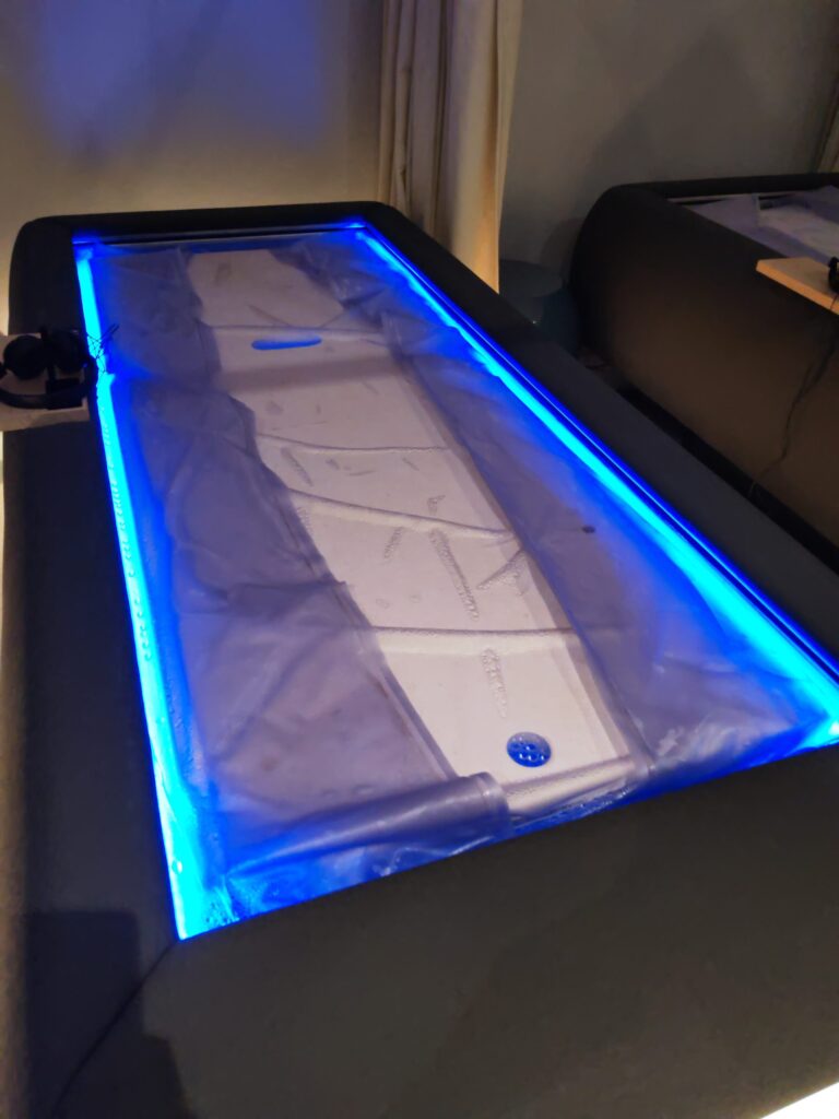Oman Air First Class Lounge Hydra Massage Bed