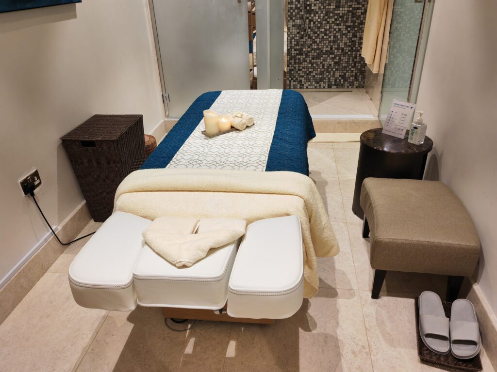 Oman Air First Class Lounge Massage Bed
