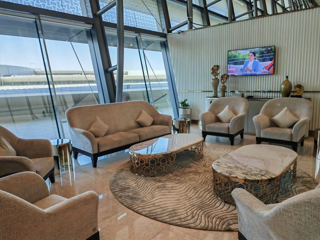 Oman Air First Class Lounge Seating Area
