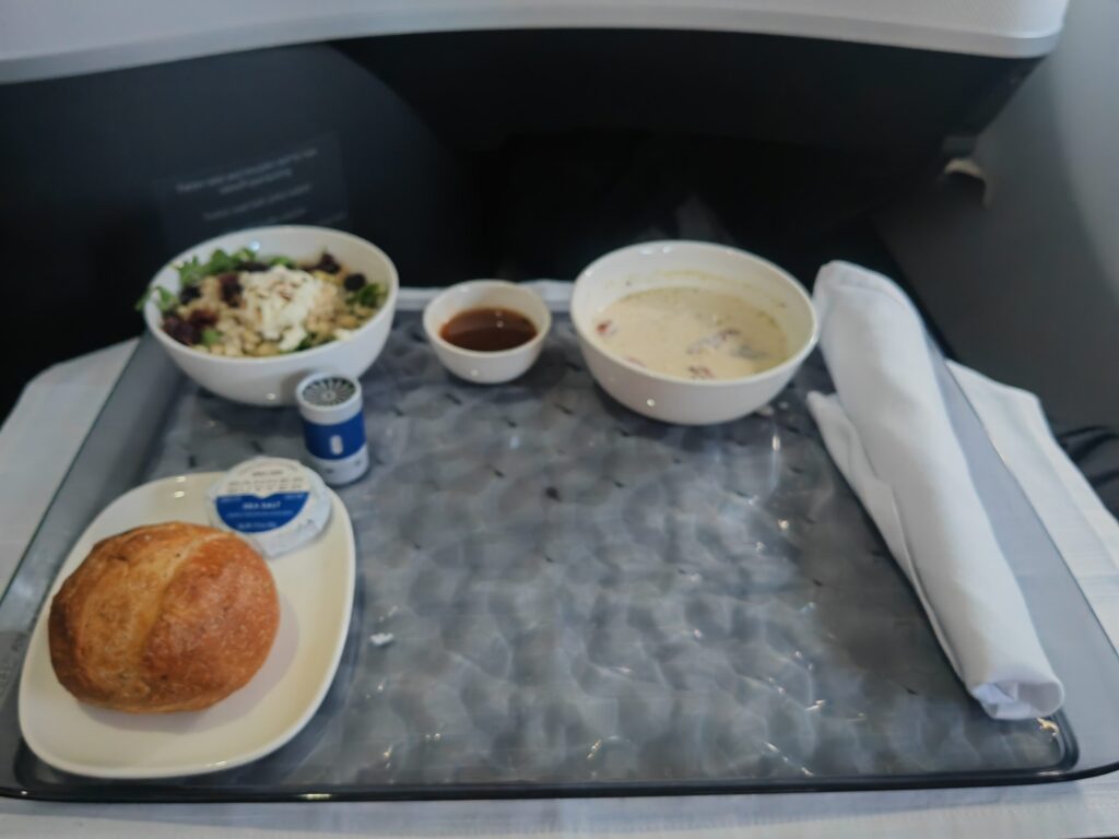 Delta One Suites Lunch Service