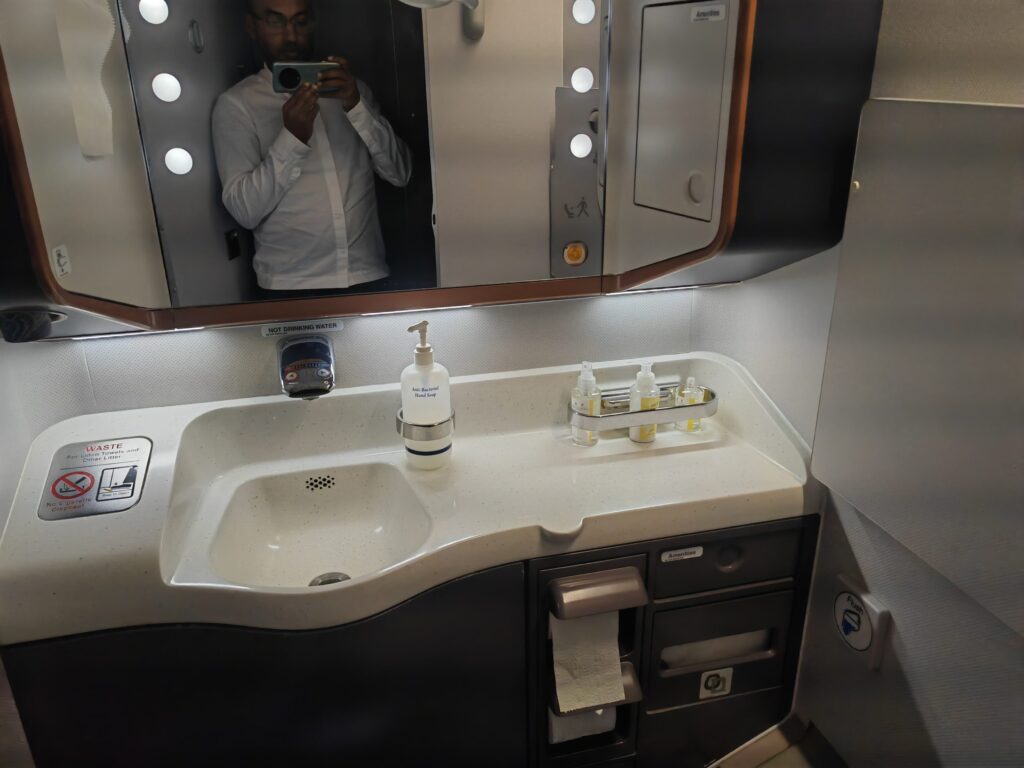 SQ A380 Business Restroom