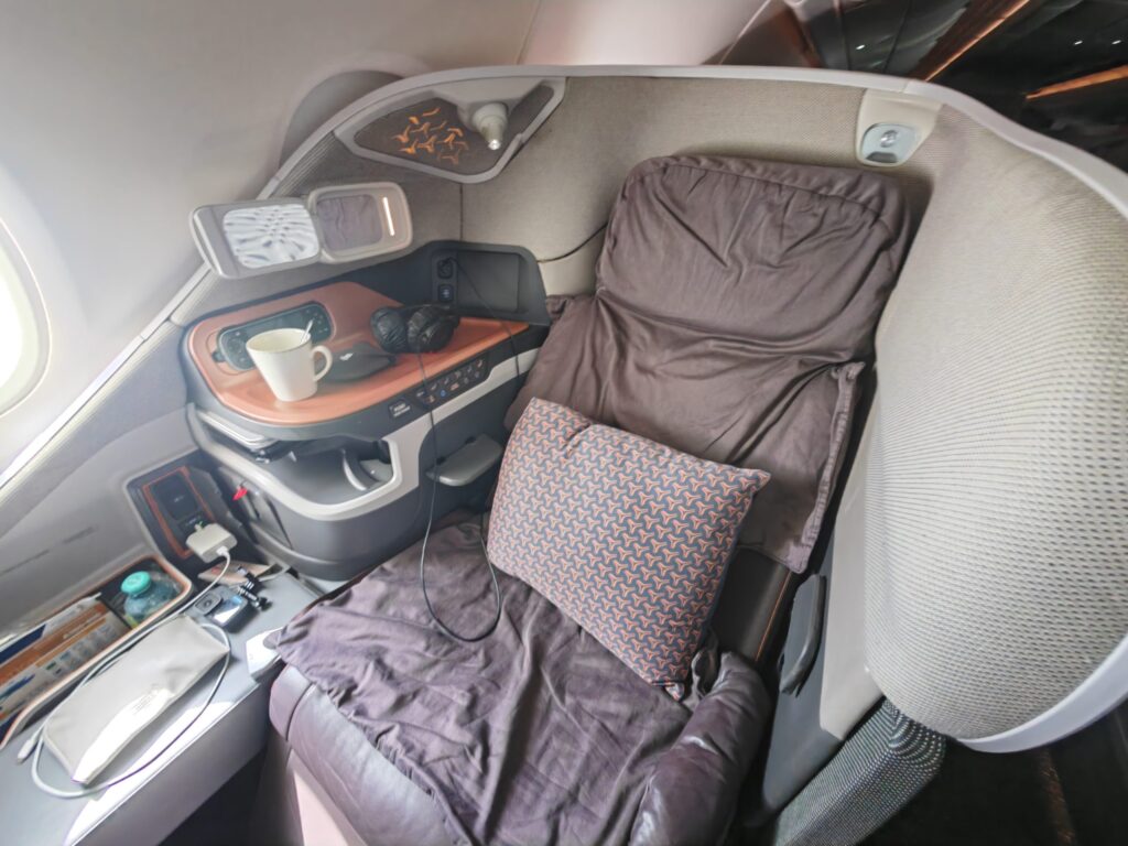 Singapore Airlines A380 Business Class Bed Padding