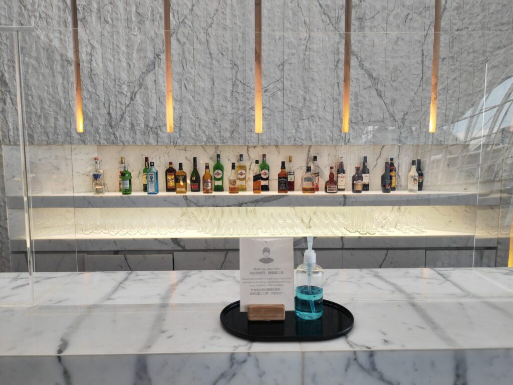 Cathay Pacific Wing First Class Lounge Bar 2023