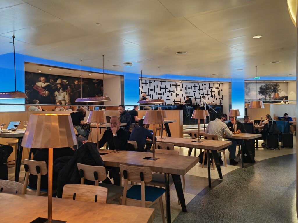 KLM Crown Lounge 52 Dining Area TAbles