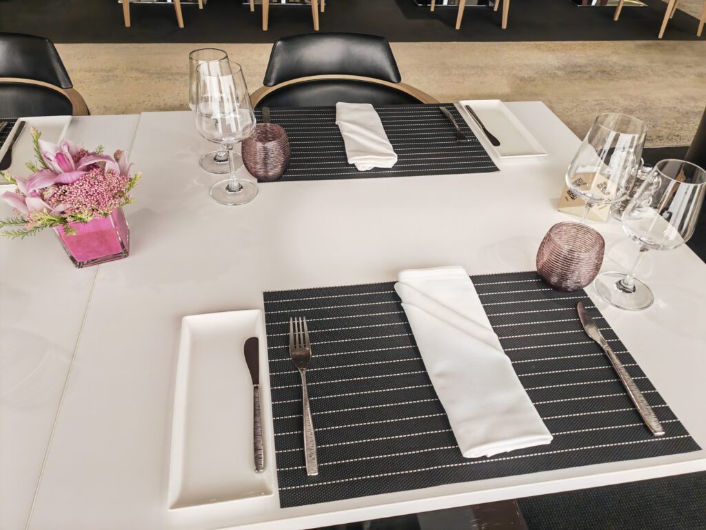 Qatar Premium Lounge BKK Dining Table Setting