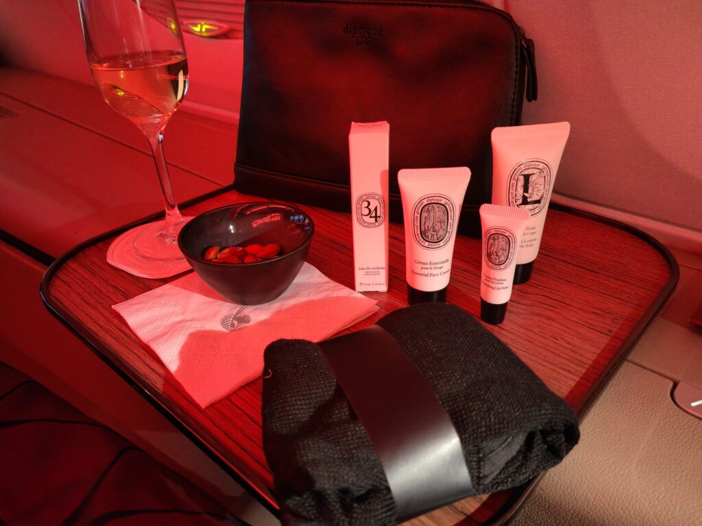 Qatar A380 First Class Amenity Kit Contents