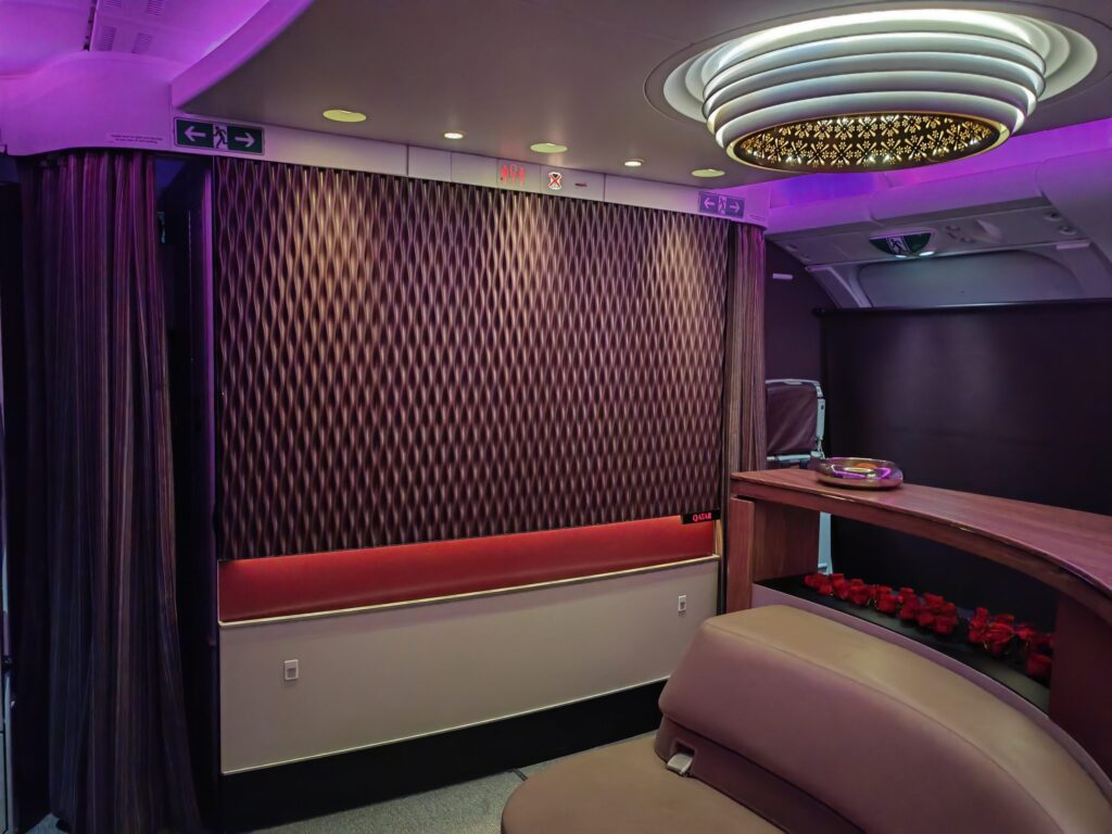 Qatar A380 First Class Bar Space