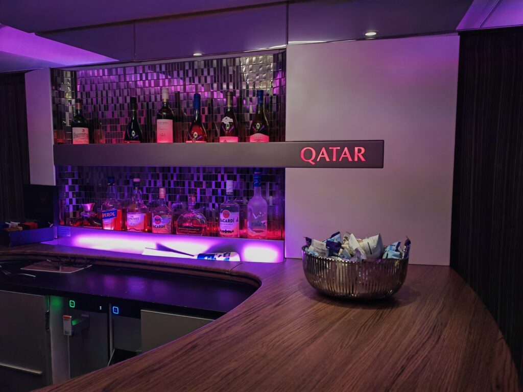 Qatar A380 First Class Upper Deck Bar