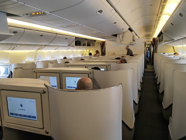 Air France Business Class Dull Cabin