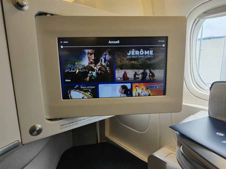 Air France Business Class IFE Screen