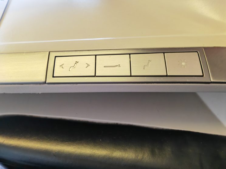 Air France Business Class Seat Controls