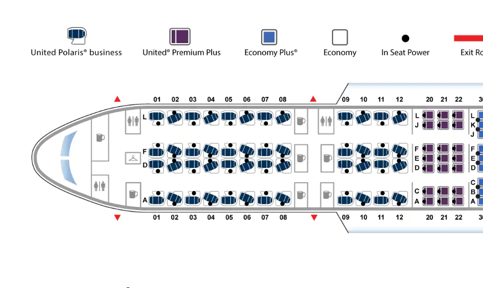 United 787 9 Polaris Business Map