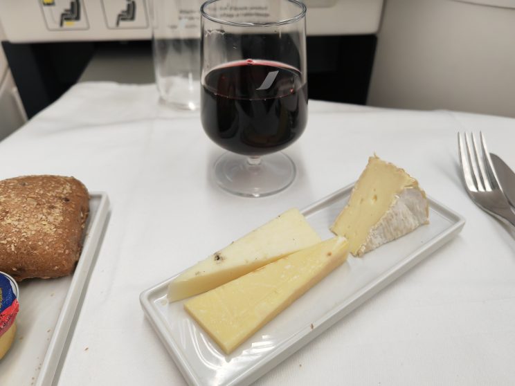Air France A350 Business Class Cheese Course