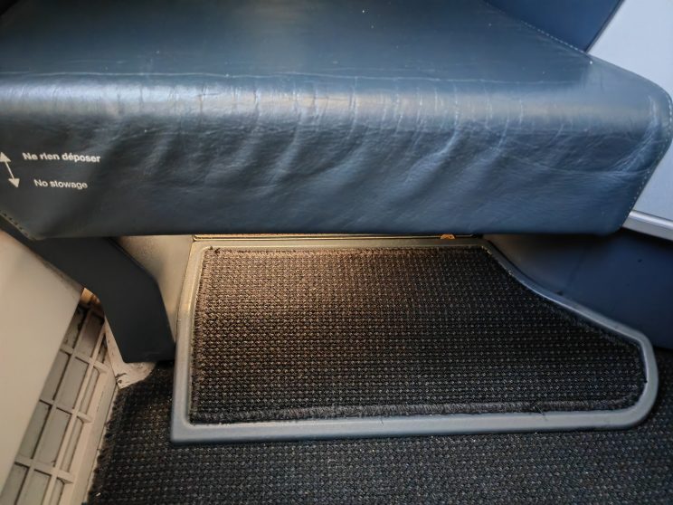 Air France A350 Business Class Space Below Footwell