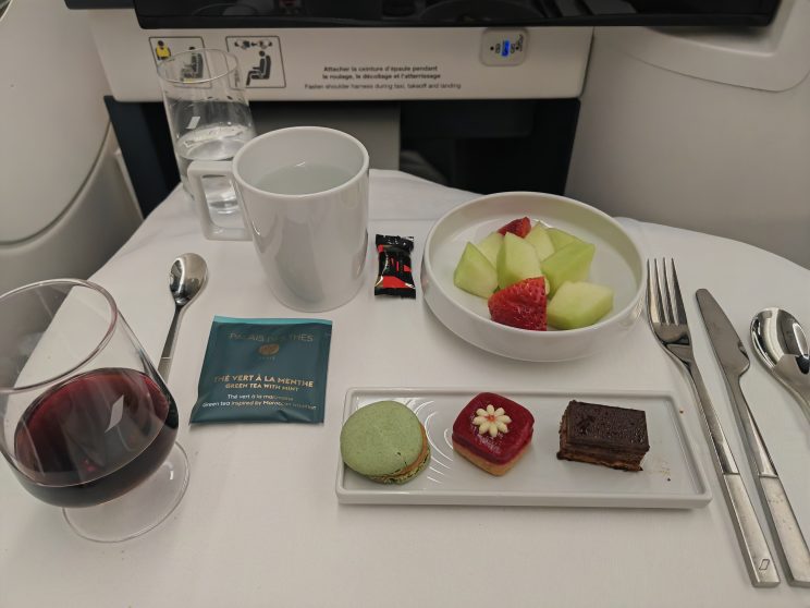 Air France A350 Business Class Trio of Desserts & Fresh Fruits
