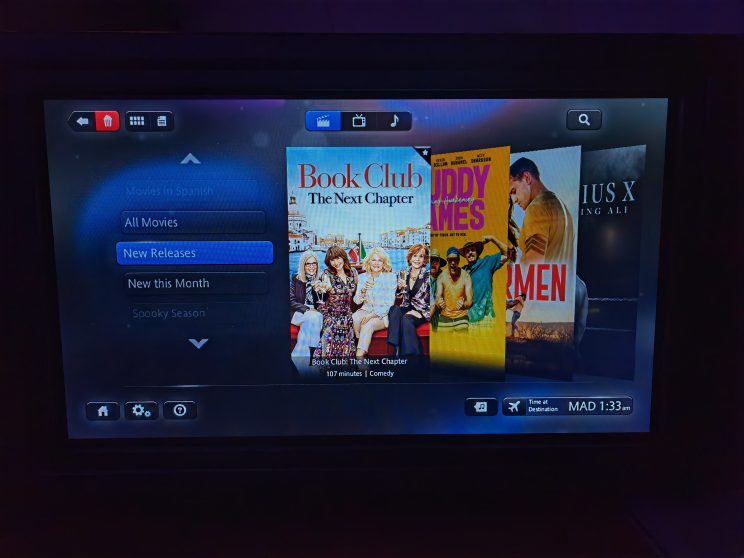 American Flagship Business IFE Movie Options