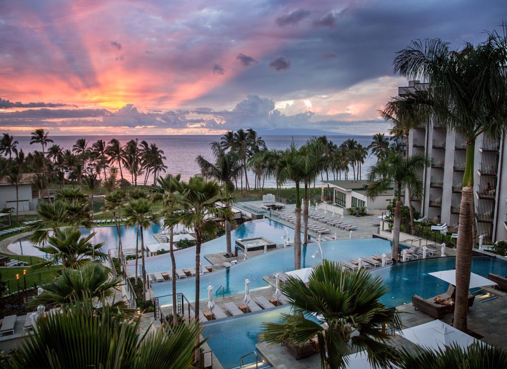 Andaz Maui Sunset Pool Deck. Booking Service