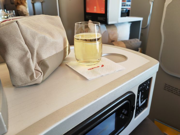 Iberia A330 Business Class Boarding Champagne