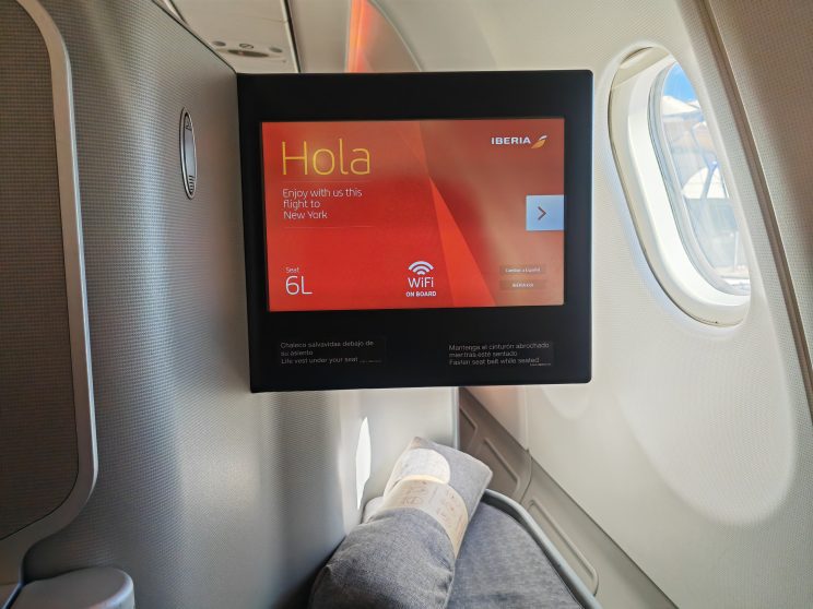 Iberia A330 Business Class IFE Screen