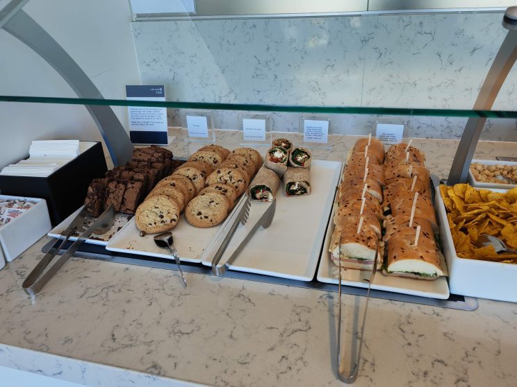 United Club SFO Wraps Sandwiches and Cookies