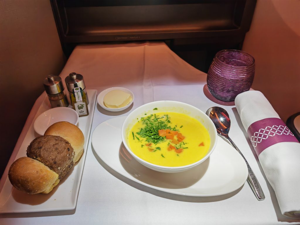 Qatar Airways Business Class Soup Of The Day