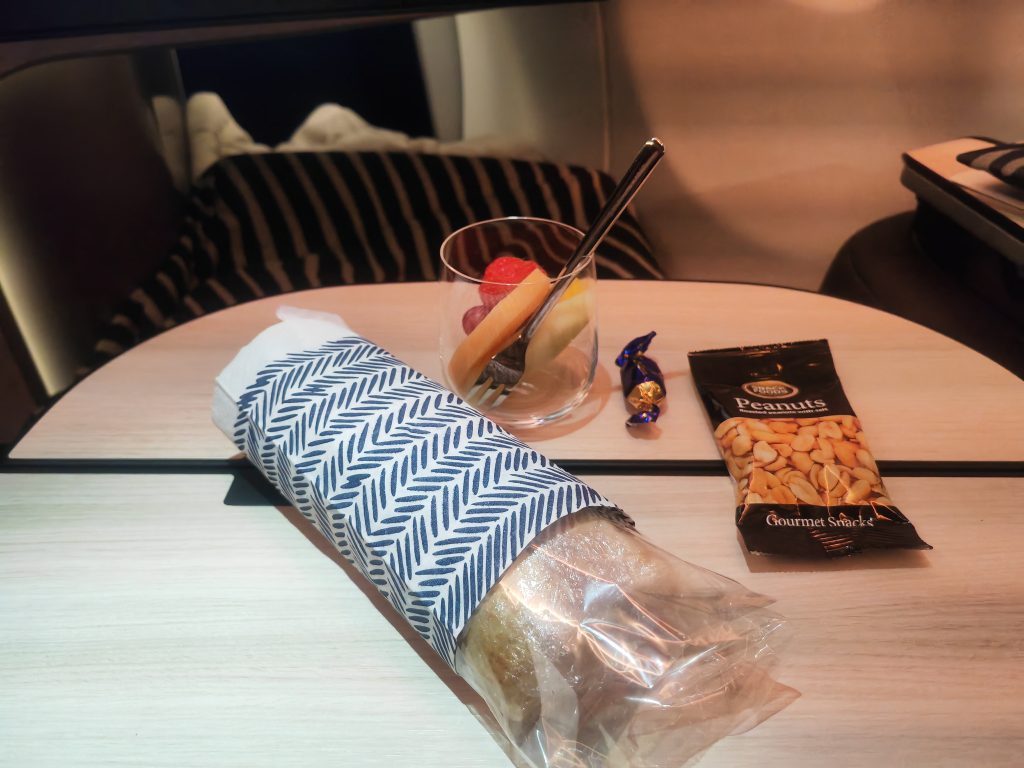 Finnair 100 Business Class To Doha Pre Landing Snack